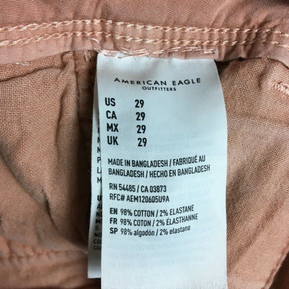 American Eagle Mens Shorts 29 AE Pale Pink Dusty Faded Next Level Flex Stretch - Picture 4 of 12